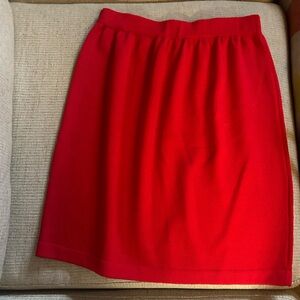 St John Collection red knit skirt size 10